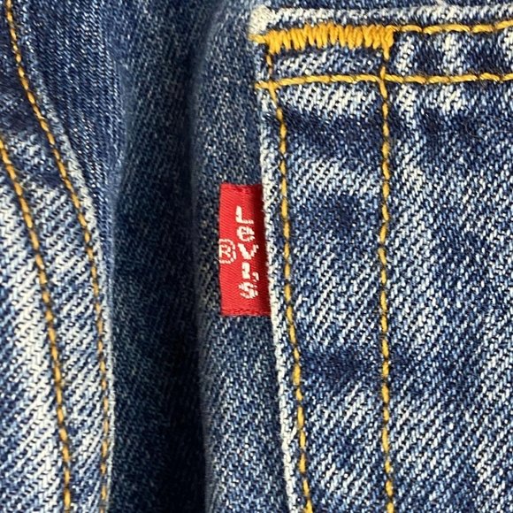 LEVI'S 501 Blue Straight Leg Jean - Picture 9 of 10